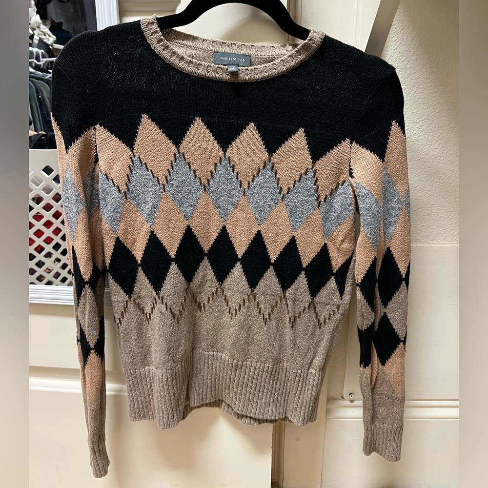 the Limited petite argyle sweater